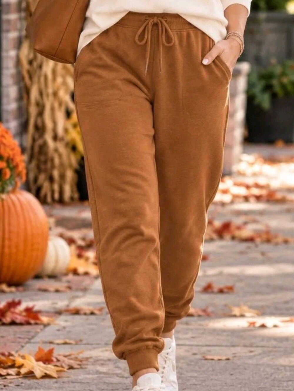Double Zero Pale Brown Jogger Pants Nwts 
Fleece Lined 30 Inseam 80% Cotton!
